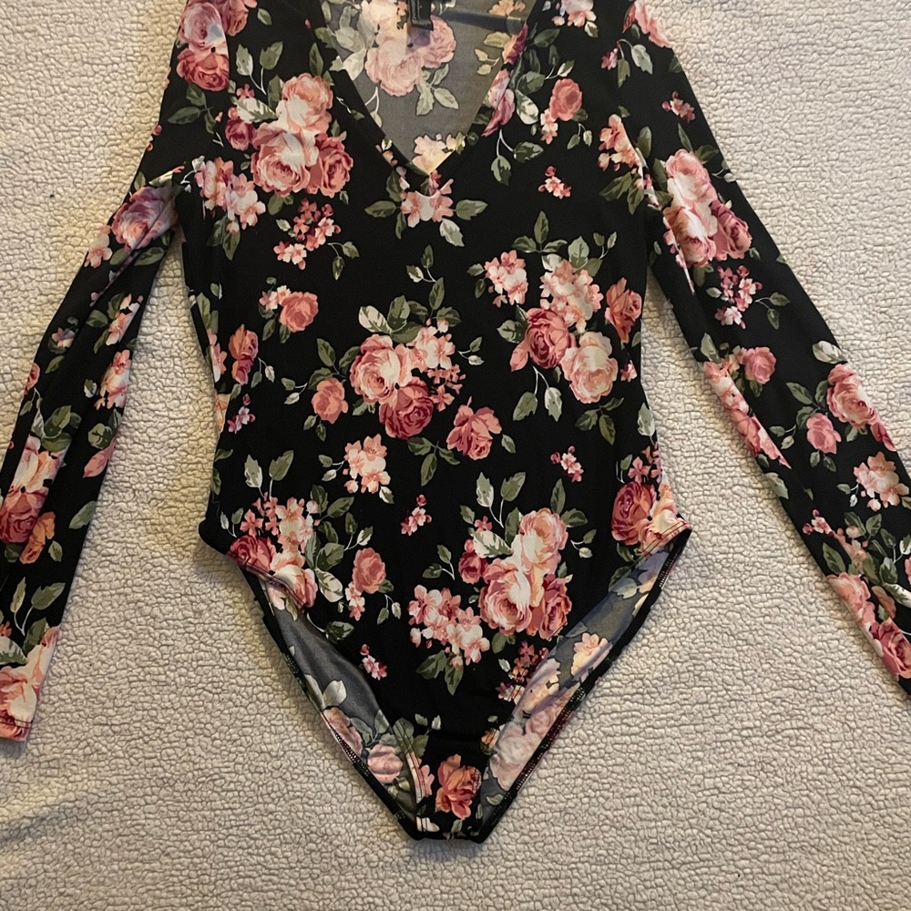 Floral Long Sleeve One Piece